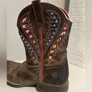 Ariat Western Cowboy Boots American Flag Size 5.5
